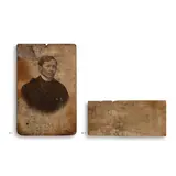 Rare Rizaliana Photographs, Untitled, b.) Photograph of a Lost Painting by Don Roman Faustino y Topacio: Dr. José Rizal Treating a Patient<br> 5" x 3 1/4" (13 cm x 8 cm)