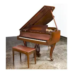 Steinway & Sons, Steinway Hamburg Grand Piano (1911), Ivory Keys<br> Color: Dark Walnut with upholstered stool
