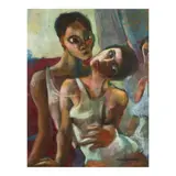 Onib Olmedo, Dancers, oil pastel on felt paper