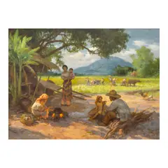 Fernando Amorsolo, Under the Mango Tree, oil on canvas