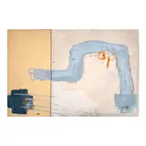 Bernardo Pacquing, Across the Strings, oil, house paint, crayon, pencil on canvas