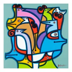 Abdulmari Imao, Sarimanok Series, acrylic on canvas