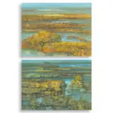 a.) Remember Creation
b.) Murmuring Sea by Juvenal Sansó Garrit, a.) acrylic on paper b.) acrylic on paper, sold Jun 2025