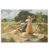 Fernando Amorsolo, Harvest - Winnowing Rice, oil on canvas