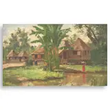 Ramón Martínez, Bahay Kubo, oil on wood