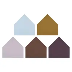 Roberto Chabet, a.) House Painting #19
b.) House Painting #2
c.) House Painting #5
d.) House Painting #15
e.) House Painting #14, acrylic on canvas on shelf plywood