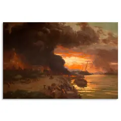 Fernando Amorsolo, The Burning of Manila, oil on canvas