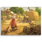 Fernando Amorsolo, After the Harvest, oil on canvas