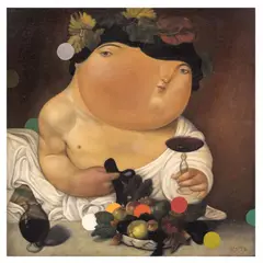 Roel Obemio, Homage to Caravaggio (The Young Bacchus), acrylic on canvas