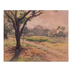 Legislative Building by Dominador Castañeda, watercolor on paper, sold Mar 2025