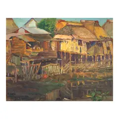 Nayon by Elias Laxa, oil on canvas, sold Mar 2025
