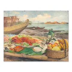 Emilio Alvero, Tabing Dagat, oil on canvas