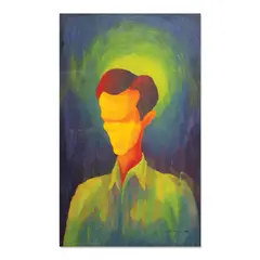 Hernando R. Ocampo, Portrait of the Neo-Realist Victor Oteyza, oil on wood
