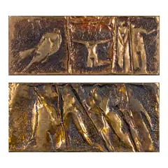 a.) Untitled b.) Untitled by Eduardo Castrillo, sold Mar 2025