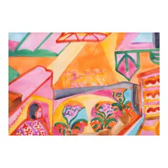 Teofilo Mendoza, Wand 4, watercolor on paper