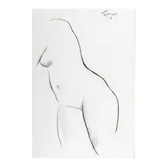 Augusto Albor, Nude, graphite on paper
