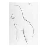 Augusto Albor, Nude, graphite on paper