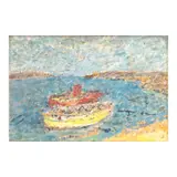 Macario Vitalis, Seascape, oil on canvas