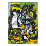 Estudio Cubista by Federico Aguilar Alcuaz, oil on wood, sold Feb 2025