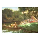 Fernando Amorsolo, Riverbank, oil on masonite board