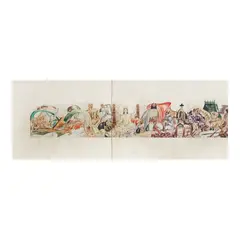 Botong Francisco, Study, 500 Years of Philippine History, watercolor on paper