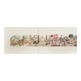 Botong Francisco, Study, 500 Years of Philippine History, watercolor on paper