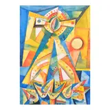 Rosary Queen by Ang Kiukok, watercolor on paper, sold Feb 2025