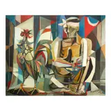 Vicente Manansala, Sabungero, oil on canvas