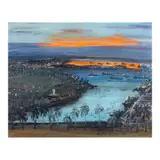 Untitled (Manila Bay Series) by Federico Aguilar Alcuaz, oil on canvas, sold Feb 2025