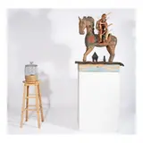Riel Hilario, Untitled, mixed media Horse and stand