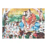 Norma Belleza, Gold Fish Vendor, oil on canvas