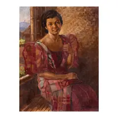 Dalaga by José Pereira, oil on canvas, sold Feb 2025