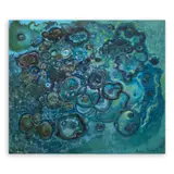 Nena Saguil, Peinture Bleu Cil, oil and mixed media on board