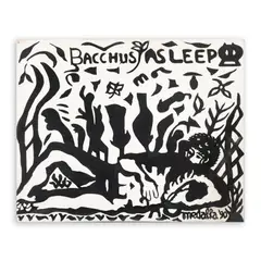 David Medalla, Bacchus Asleep, oil on canvas