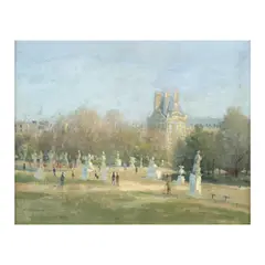 Romulo Galicano, Jardin Des Tuileries, Paris, oil on canvas
