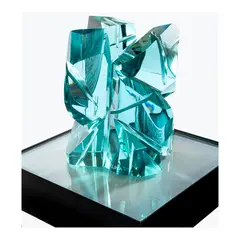 Indomitable Spirit by Ramon Orlina, carved green glass, sold Feb 2025