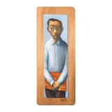 Emmanuel Garibay, Aplikante, oil on wood