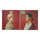 José John Santos III, Nakuntento sa Ngiti (Diptych), oil on canvas