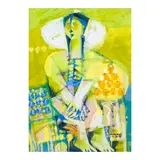 Woman Vendor by Mauro Malang Santos, gouache, sold Nov 2024