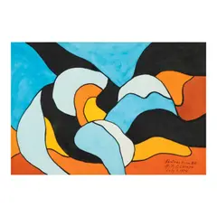 Abstraction 84 by Hernando R. Ocampo, watercolor on paper, sold Nov 2024
