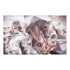 Three Horses by Cesar Legaspi, oil on wood, sold Nov 2024