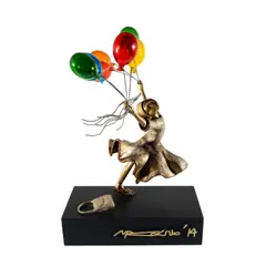 Michael Cacnio, Girl with Balloons, brass