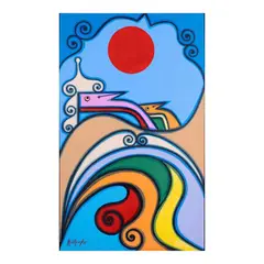 Abdulmari Imao, Sarimanok, acrylic on canvas
