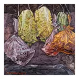 Elaine Navas, The Remains of the Day, oil on canvas