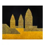 Arturo Luz, Javanese Temple Complex, acrylic on canvas