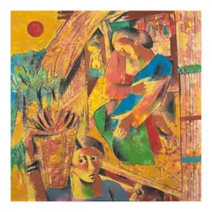 Angelito Antonio, Isang Umaga sa Baryo, oil on canvas