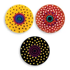 a.) Blackberries (Scandinavian Glassworks Series) b.) Lanzones (Scandinavian Glassworks Series) c.) Longans (Scandinavian Glassworks Series) by Pacita Abad, sold Nov 2024