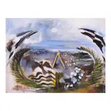 Untitled (Idealized View/Landscape) by Federico Aguilar Alcuaz, oil on canvas, sold Nov 2024