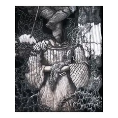 Mike Adrao, Abuso Feudal, charcoal on paper