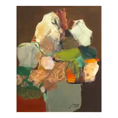 Brookside by José T. Joya, acrylic on canvas, sold Sep 2024